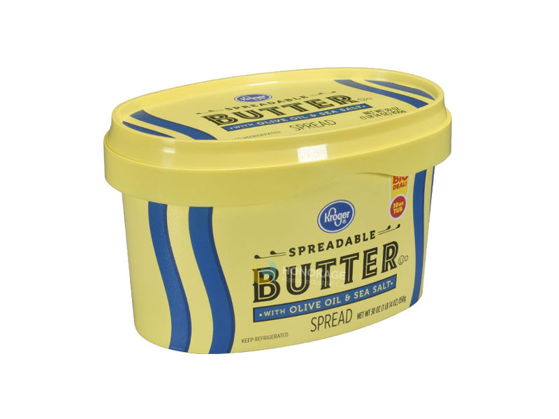 Récipient de Margarine en plastique ovale 30oz