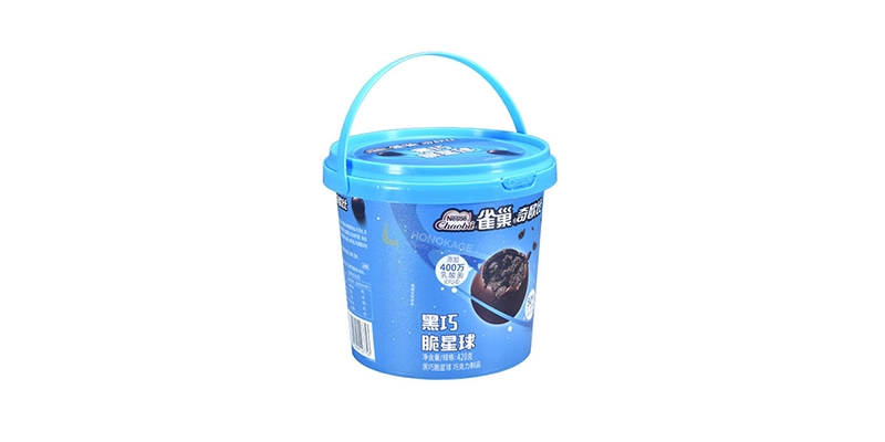 Seaux de chocolat en plastique IML rond 1.2l